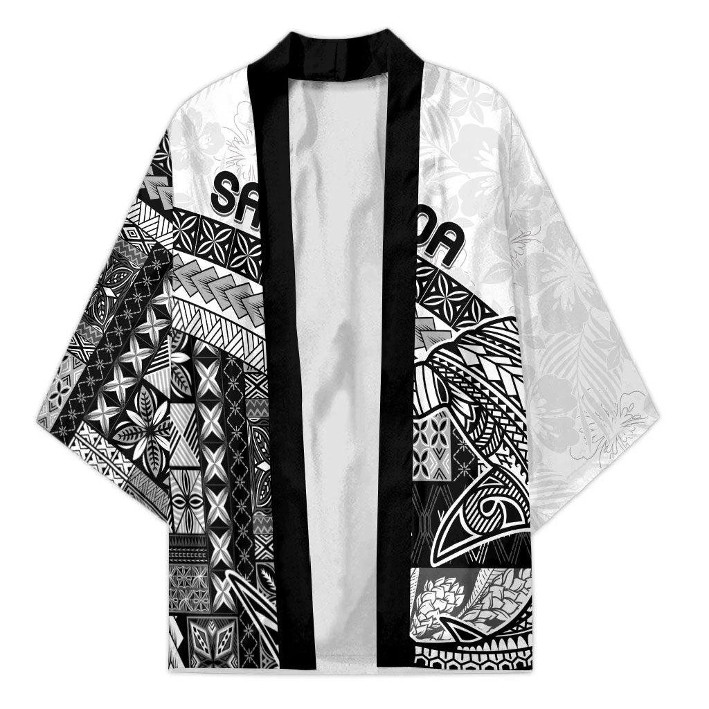 Samoa Mamanu Siapo Classic Black Kimono Tatau Malie LT7 Unisex Black - Polynesian Pride