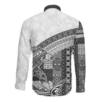 Samoa Mamanu Siapo Classic Black Long Sleeve Button Shirt Tatau Malie LT7 - Polynesian Pride