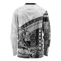 Samoa Mamanu Siapo Classic Black Long Sleeve Shirt Tatau Malie LT7 - Polynesian Pride