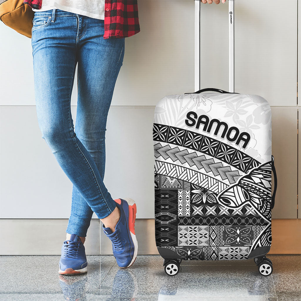 Samoa Mamanu Siapo Classic Black Luggage Cover Tatau Malie LT7 - Polynesian Pride