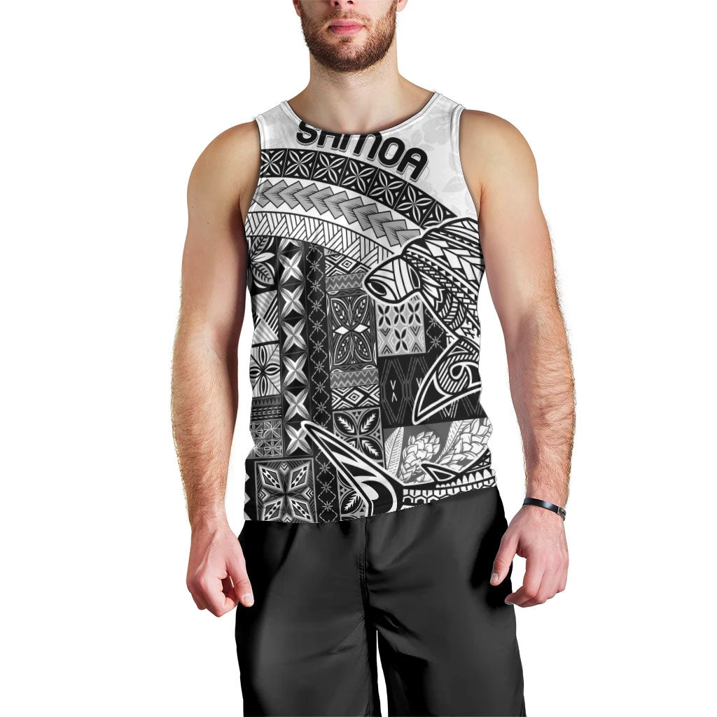 Samoa Mamanu Siapo Classic Black Men Tank Top Tatau Malie LT7 - Polynesian Pride