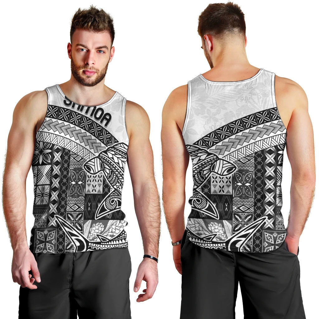 Samoa Mamanu Siapo Classic Black Men Tank Top Tatau Malie LT7 - Polynesian Pride