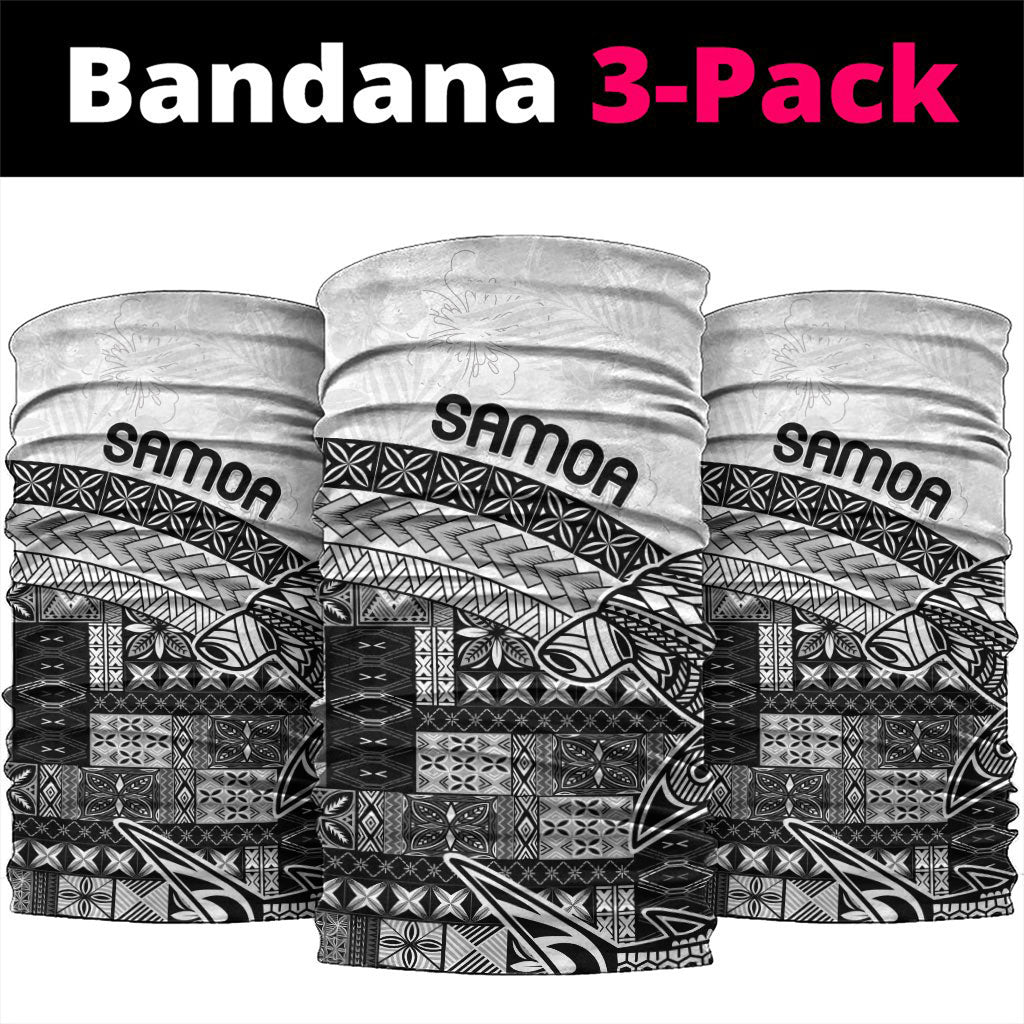 Samoa Mamanu Siapo Classic Black Neck Gaiter Tatau Malie LT7 package One Size: 25*50cm Black - Polynesian Pride