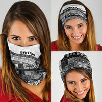 Samoa Mamanu Siapo Classic Black Neck Gaiter Tatau Malie LT7 - Polynesian Pride