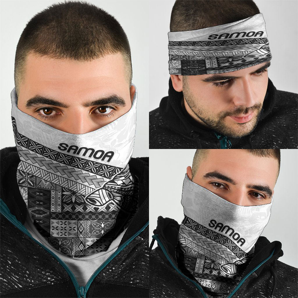 Samoa Mamanu Siapo Classic Black Neck Gaiter Tatau Malie LT7 - Polynesian Pride