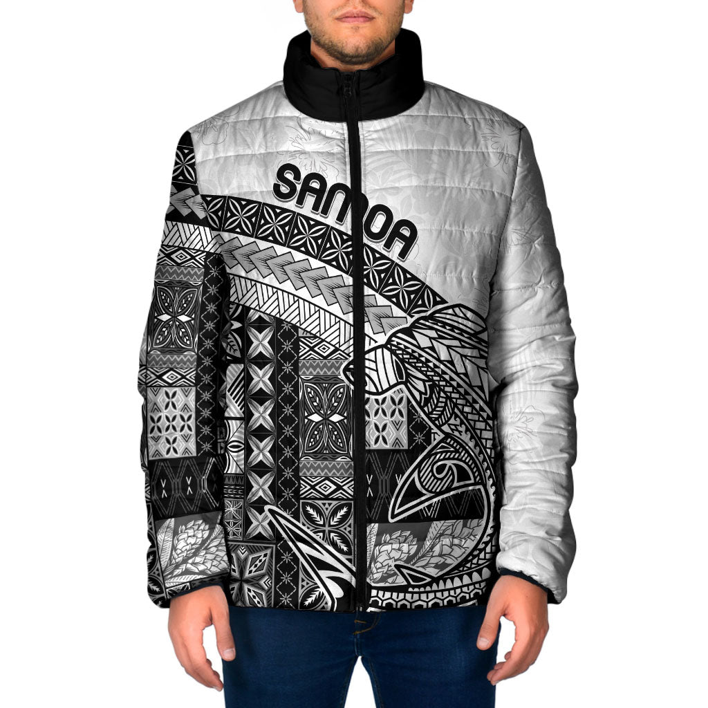 Samoa Mamanu Siapo Classic Black Padded Jacket Tatau Malie LT7 Men Black - Polynesian Pride