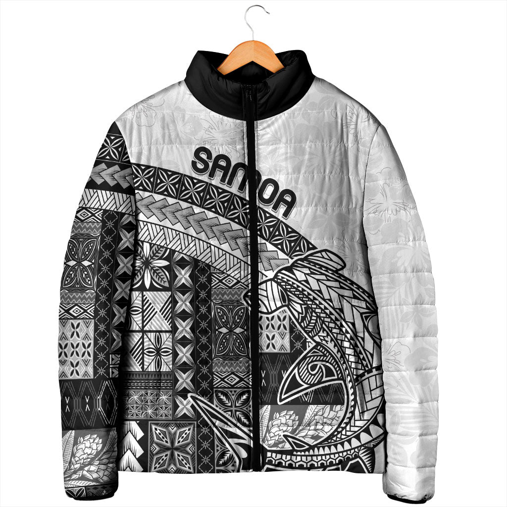 Samoa Mamanu Siapo Classic Black Padded Jacket Tatau Malie LT7 - Polynesian Pride