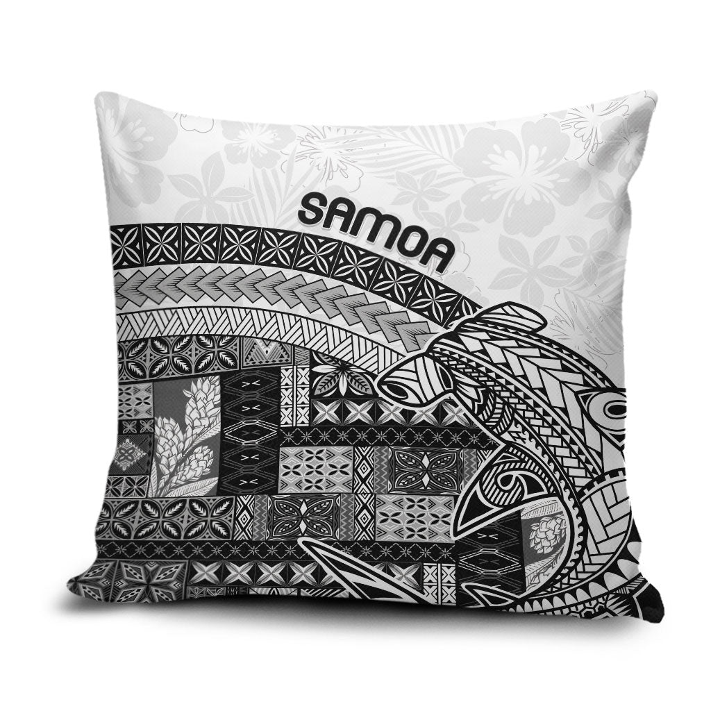 Samoa Mamanu Siapo Classic Black Pillow Cover Tatau Malie LT7 Black - Polynesian Pride