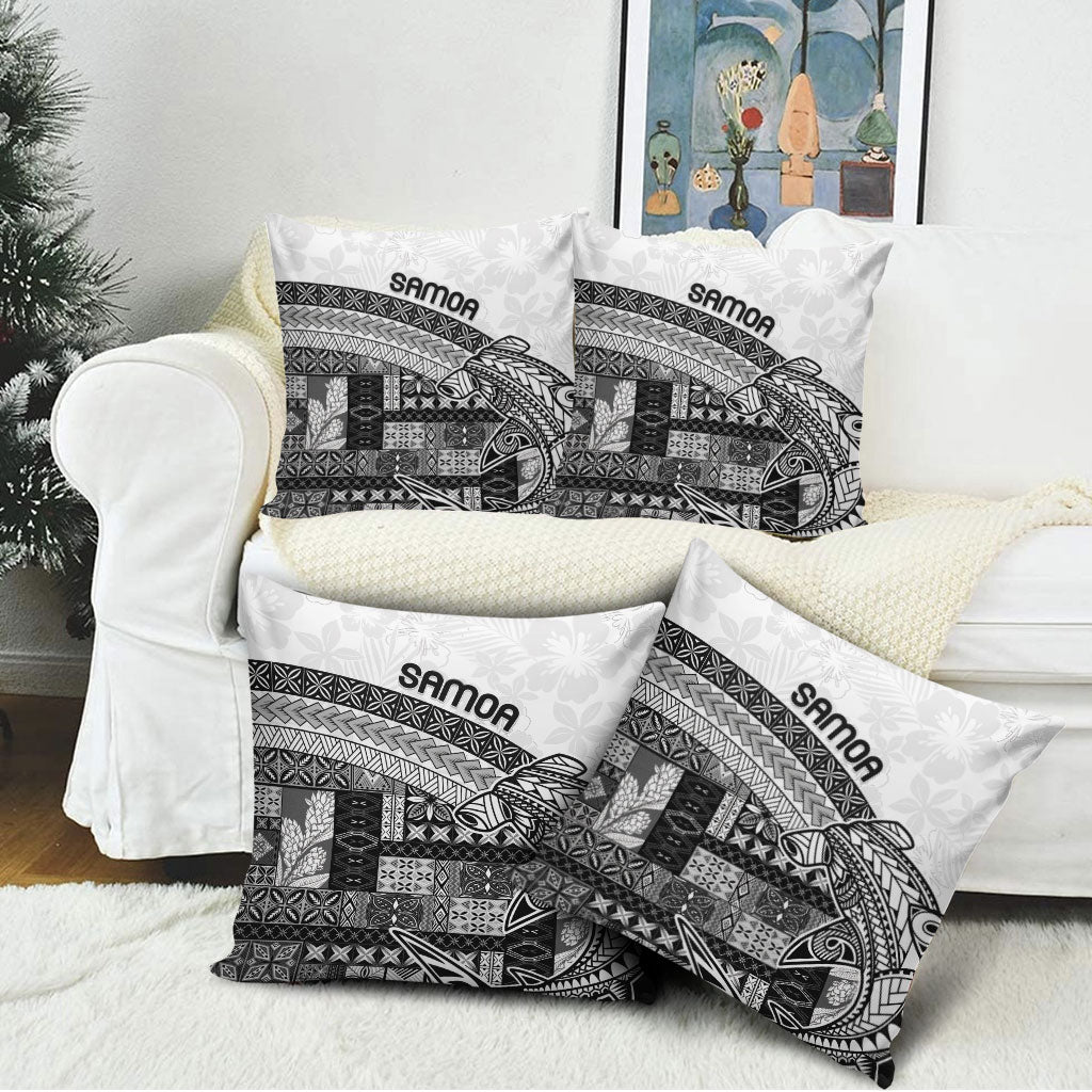 Samoa Mamanu Siapo Classic Black Pillow Cover Tatau Malie LT7 - Polynesian Pride