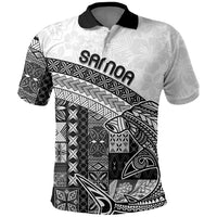 Samoa Mamanu Siapo Classic Black Polo Shirt Tatau Malie LT7 Black - Polynesian Pride