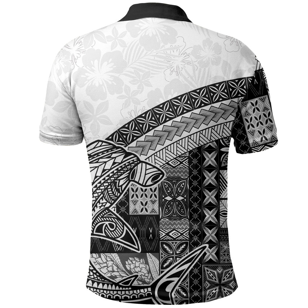 Samoa Mamanu Siapo Classic Black Polo Shirt Tatau Malie LT7 - Polynesian Pride