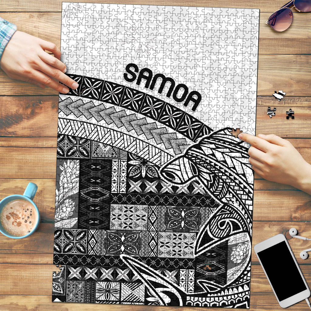 Samoa Mamanu Siapo Classic Black Puzzle Tatau Malie LT7 Black - Polynesian Pride