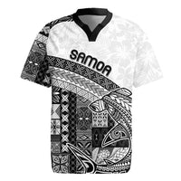 Samoa Mamanu Siapo Classic Black Rugby Jersey Tatau Malie LT7 Black - Polynesian Pride