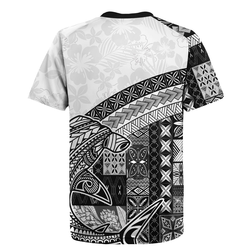 Samoa Mamanu Siapo Classic Black Rugby Jersey Tatau Malie LT7 - Polynesian Pride