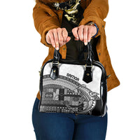 Samoa Mamanu Siapo Classic Black Shoulder Handbag Tatau Malie LT7 One Size Black - Polynesian Pride
