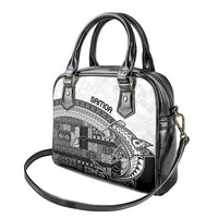 Samoa Mamanu Siapo Classic Black Shoulder Handbag Tatau Malie LT7 - Polynesian Pride