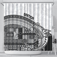 Samoa Mamanu Siapo Classic Black Shower Curtain Tatau Malie LT7 - Polynesian Pride