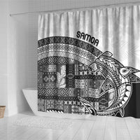 Samoa Mamanu Siapo Classic Black Shower Curtain Tatau Malie LT7 - Polynesian Pride