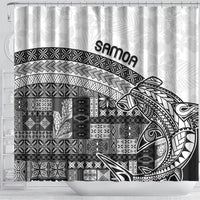 Samoa Mamanu Siapo Classic Black Shower Curtain Tatau Malie LT7 - Polynesian Pride