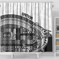 Samoa Mamanu Siapo Classic Black Shower Curtain Tatau Malie LT7 - Polynesian Pride