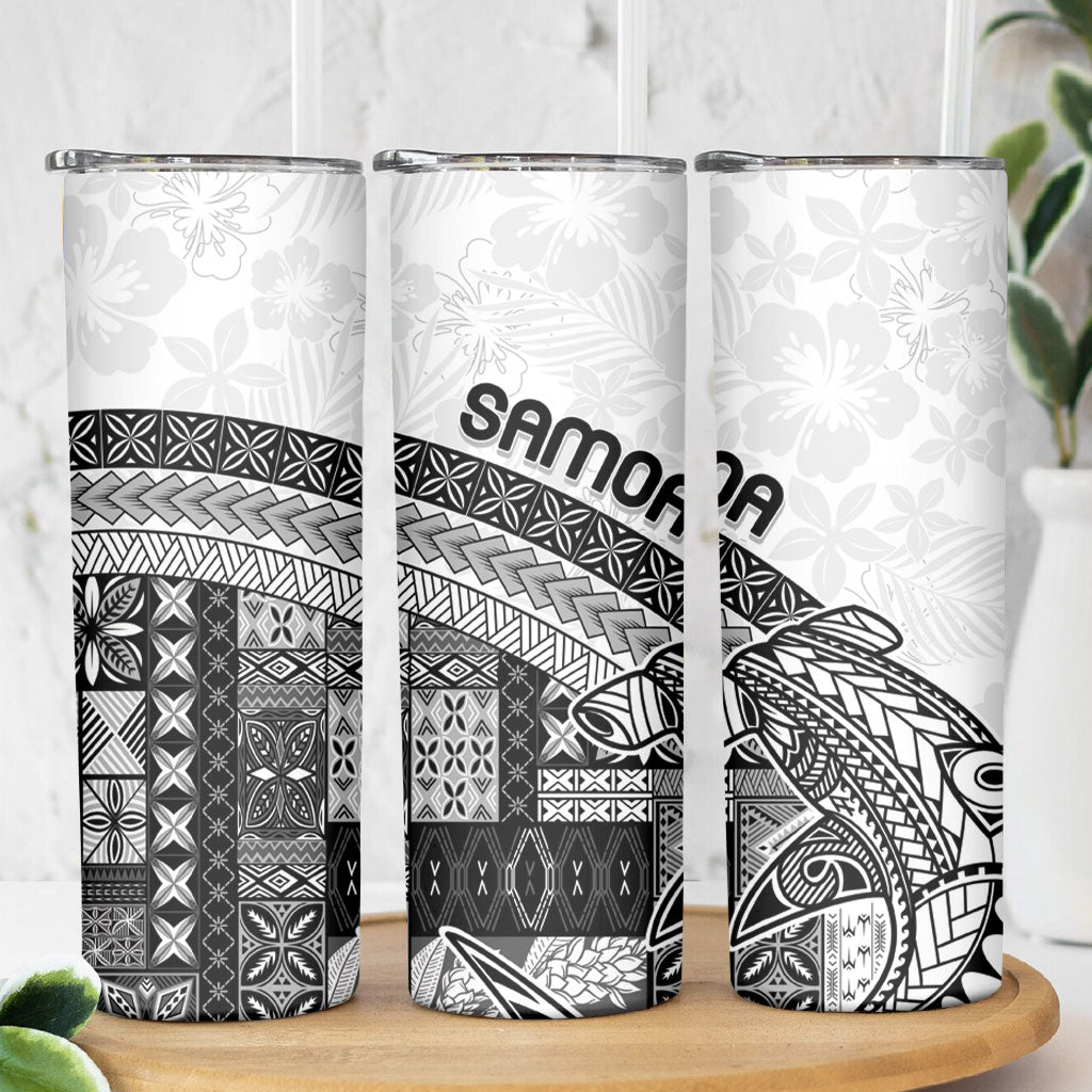 Samoa Mamanu Siapo Classic Black Skinny Tumbler Tatau Malie LT7 - Polynesian Pride