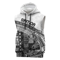 Samoa Mamanu Siapo Classic Black Sleeveless Hoodie Tatau Malie LT7 Black - Polynesian Pride