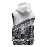 Samoa Mamanu Siapo Classic Black Sleeveless Hoodie Tatau Malie LT7 - Polynesian Pride