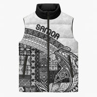 Samoa Mamanu Siapo Classic Black Sleeveless Puffer Jacket Tatau Malie LT7 Unisex Black - Polynesian Pride