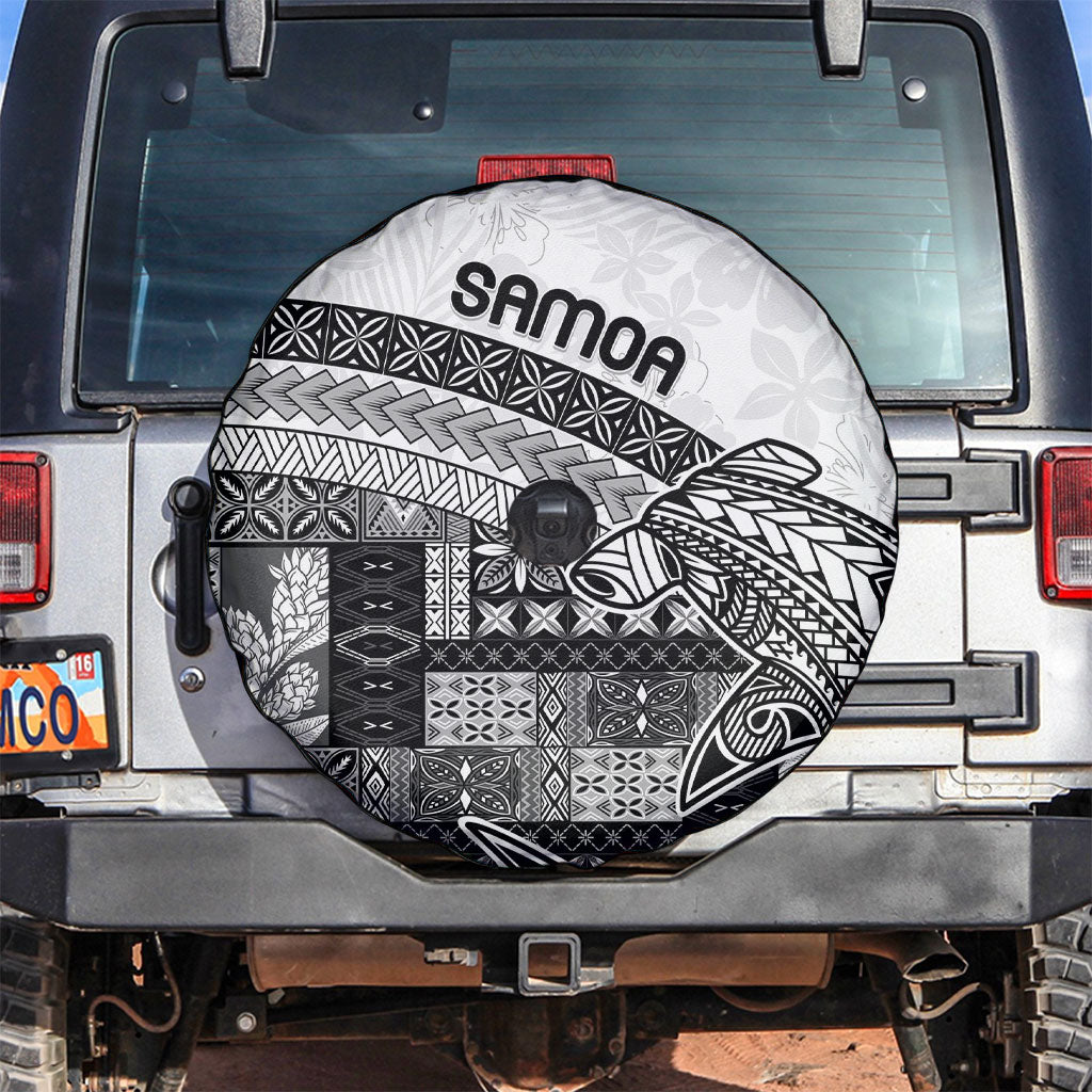 Samoa Mamanu Siapo Classic Black Spare Tire Cover Tatau Malie LT7 Black - Polynesian Pride