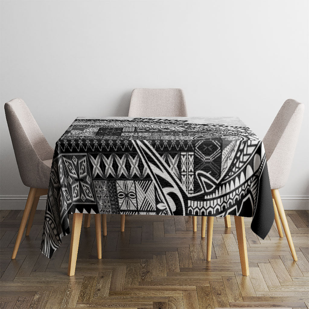 Samoa Mamanu Siapo Classic Black Tablecloth Tatau Malie LT7 - Polynesian Pride