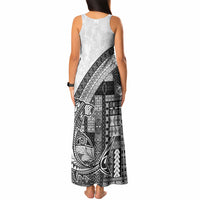 Samoa Mamanu Siapo Classic Black Tank Maxi Dress Tatau Malie LT7 - Polynesian Pride