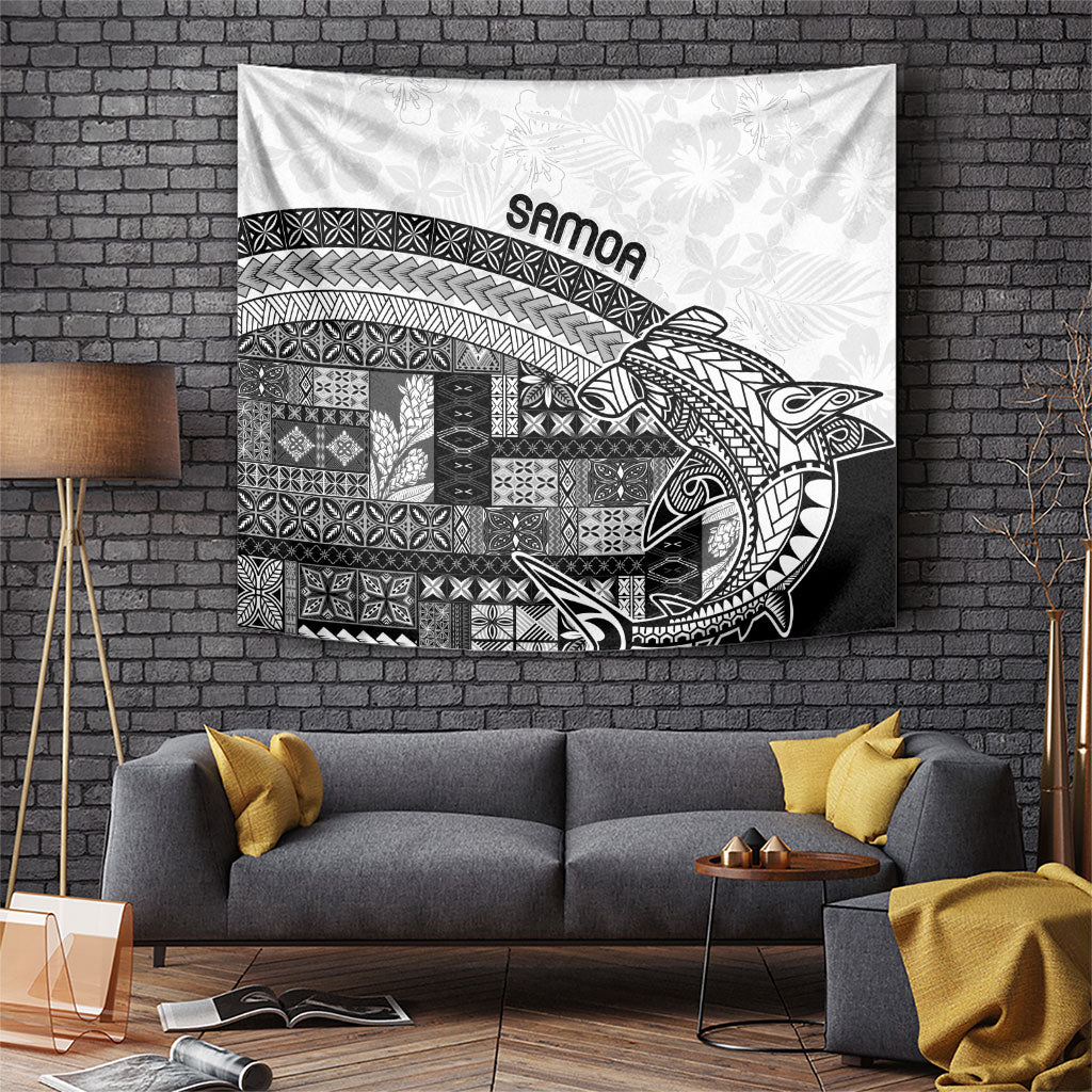 Samoa Mamanu Siapo Classic Black Tapestry Tatau Malie LT7 Black - Polynesian Pride