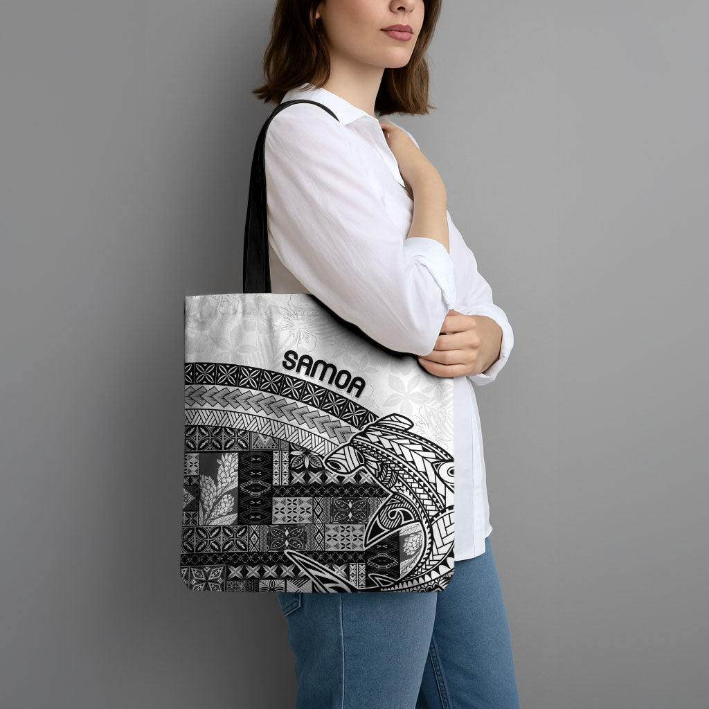Samoa Mamanu Siapo Classic Black Tote Bag Tatau Malie LT7 - Polynesian Pride