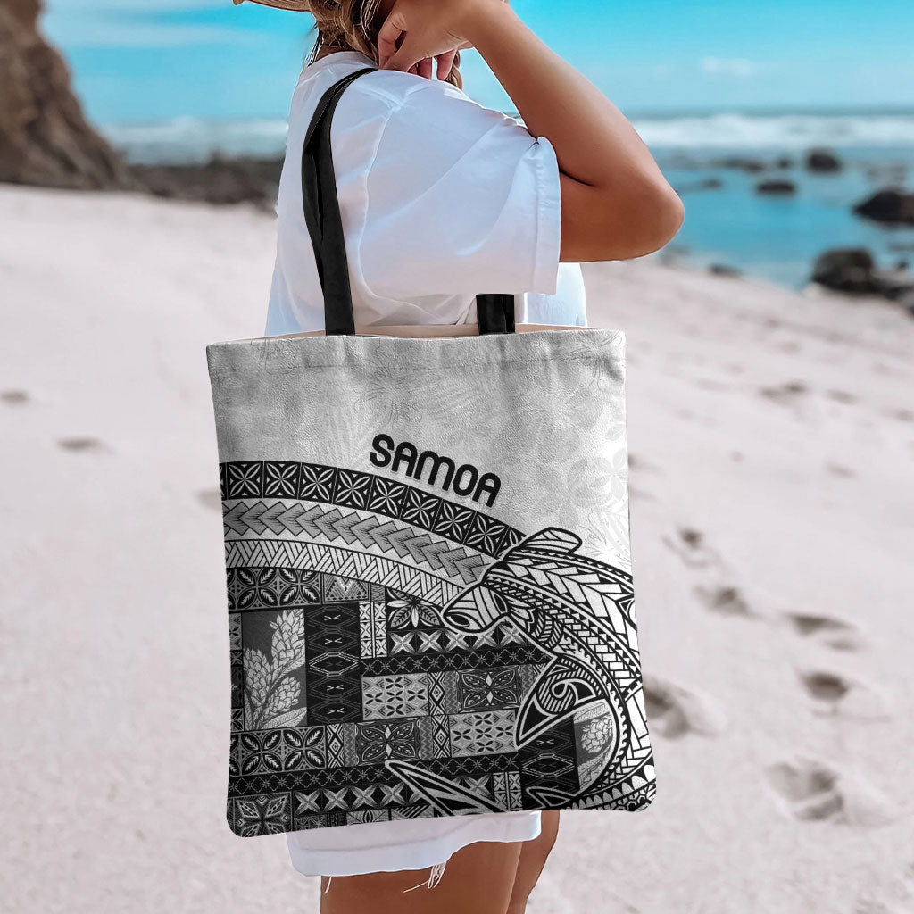 Samoa Mamanu Siapo Classic Black Tote Bag Tatau Malie LT7 - Polynesian Pride