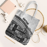 Samoa Mamanu Siapo Classic Black Tote Bag Tatau Malie LT7 White Strap One Size Black - Polynesian Pride