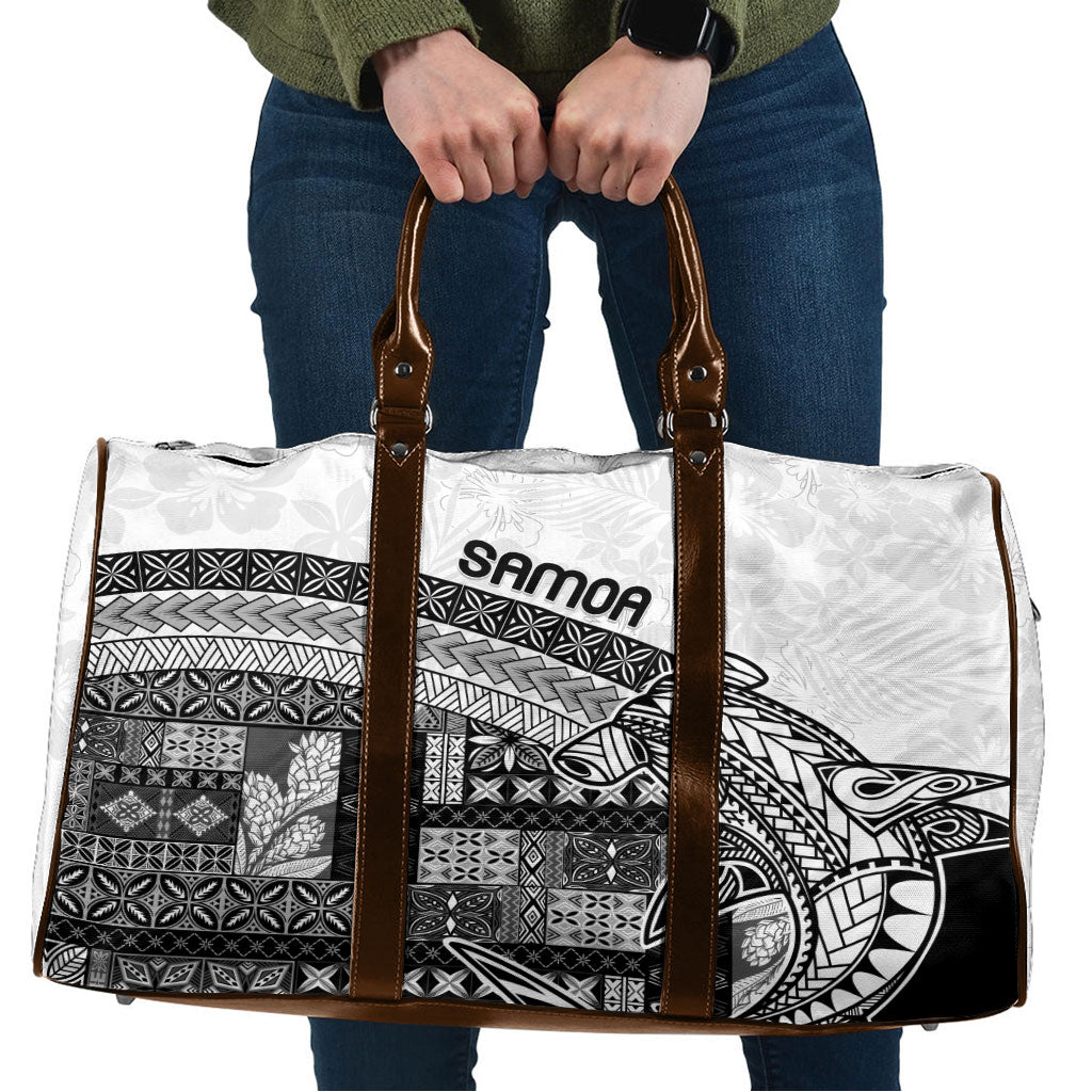 Samoa Mamanu Siapo Classic Black Travel Bag Tatau Malie LT7 Black - Polynesian Pride
