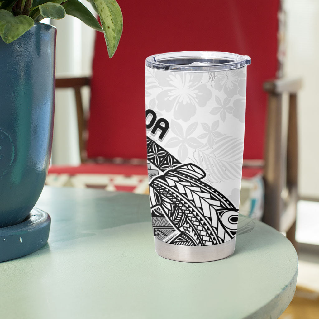 Samoa Mamanu Siapo Classic Black Tumbler Cup Tatau Malie LT7 - Polynesian Pride