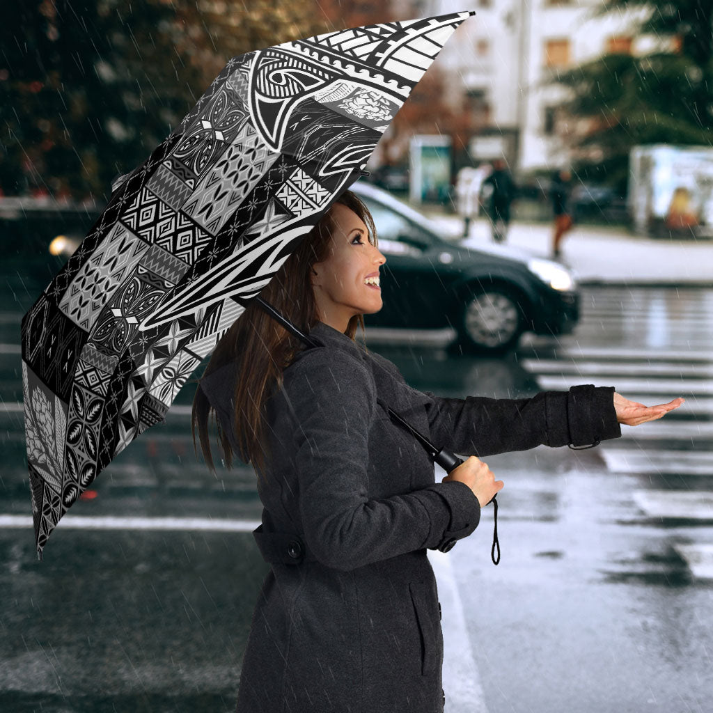 Samoa Mamanu Siapo Classic Black Umbrella Tatau Malie LT7 - Polynesian Pride