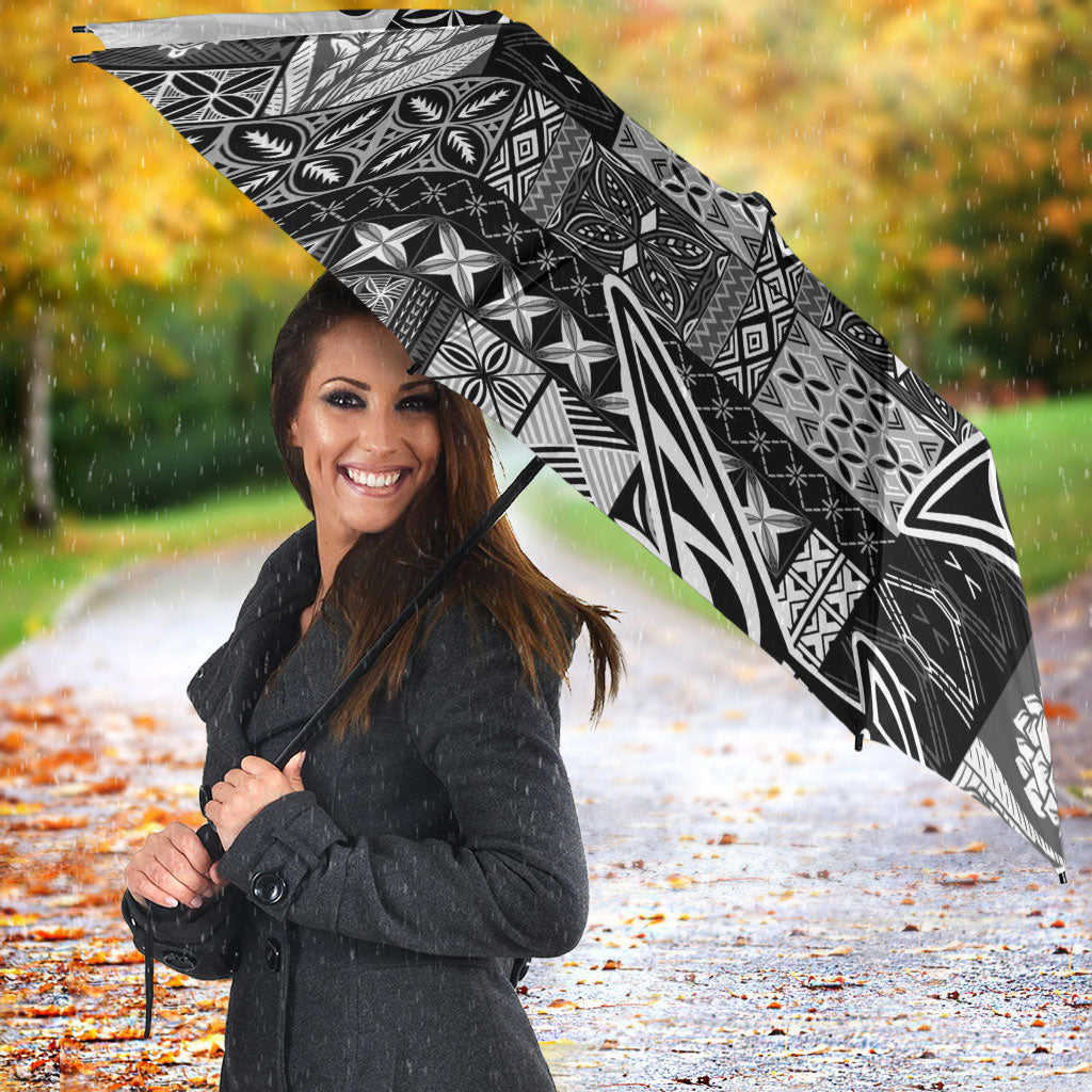 Samoa Mamanu Siapo Classic Black Umbrella Tatau Malie LT7 - Polynesian Pride