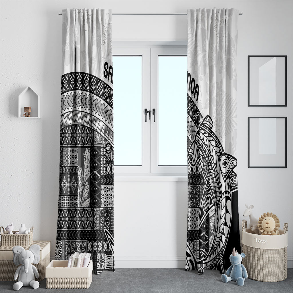 Samoa Mamanu Siapo Classic Black Window Curtain Tatau Malie LT7 - Polynesian Pride