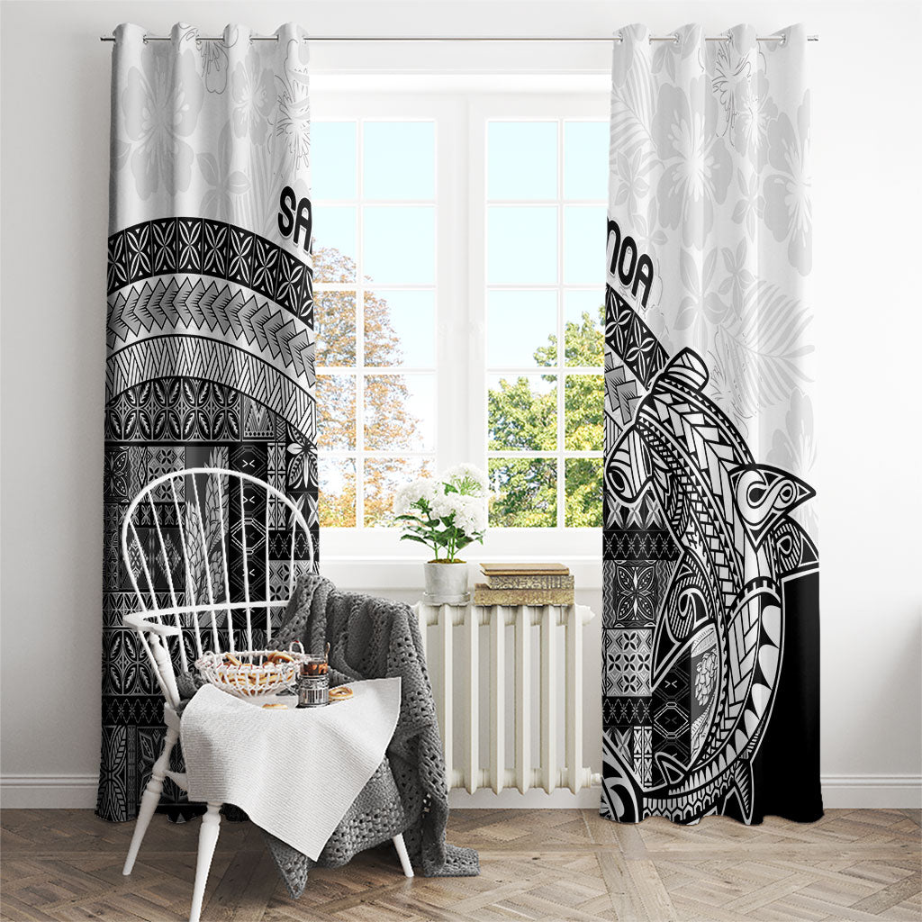 Samoa Mamanu Siapo Classic Black Window Curtain Tatau Malie LT7 - Polynesian Pride