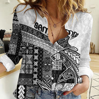 Samoa Mamanu Siapo Classic Black Women Casual Shirt Tatau Malie LT7 Female Black - Polynesian Pride