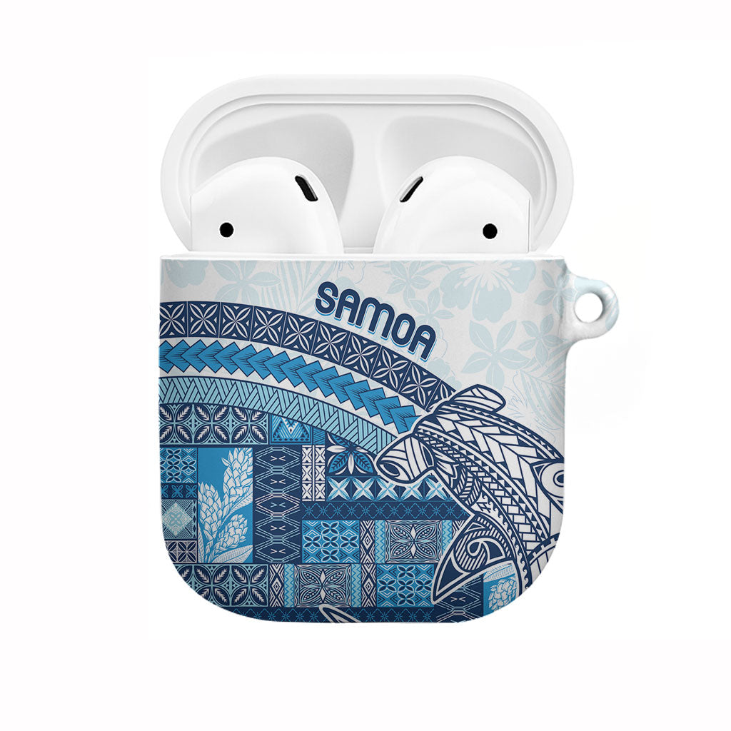Samoa Mamanu Siapo Royal Blue AirPods Case Tatau Malie LT7 Royal Blue - Polynesian Pride