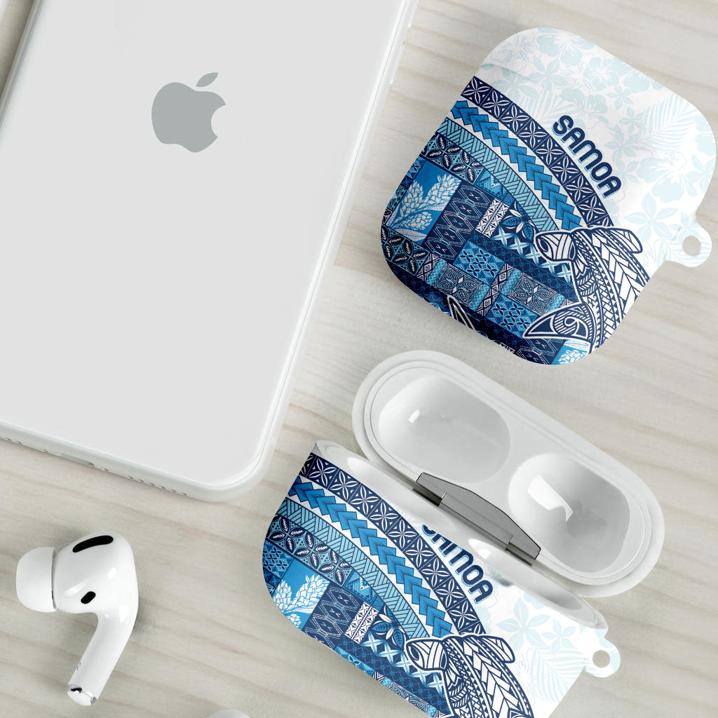 Samoa Mamanu Siapo Royal Blue AirPods Case Tatau Malie LT7 - Polynesian Pride