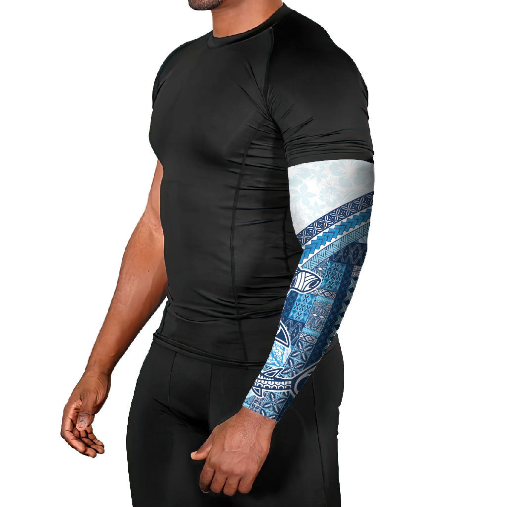 Samoa Mamanu Siapo Royal Blue Arm Sleeves Tatau Malie LT7 - Polynesian Pride