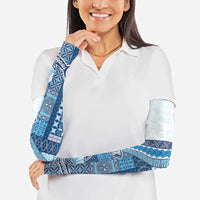 Samoa Mamanu Siapo Royal Blue Arm Sleeves Tatau Malie LT7 - Polynesian Pride