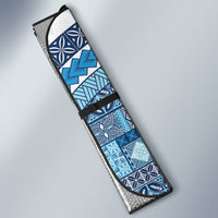 Samoa Mamanu Siapo Royal Blue Auto Sun Shade Tatau Malie LT7 - Polynesian Pride