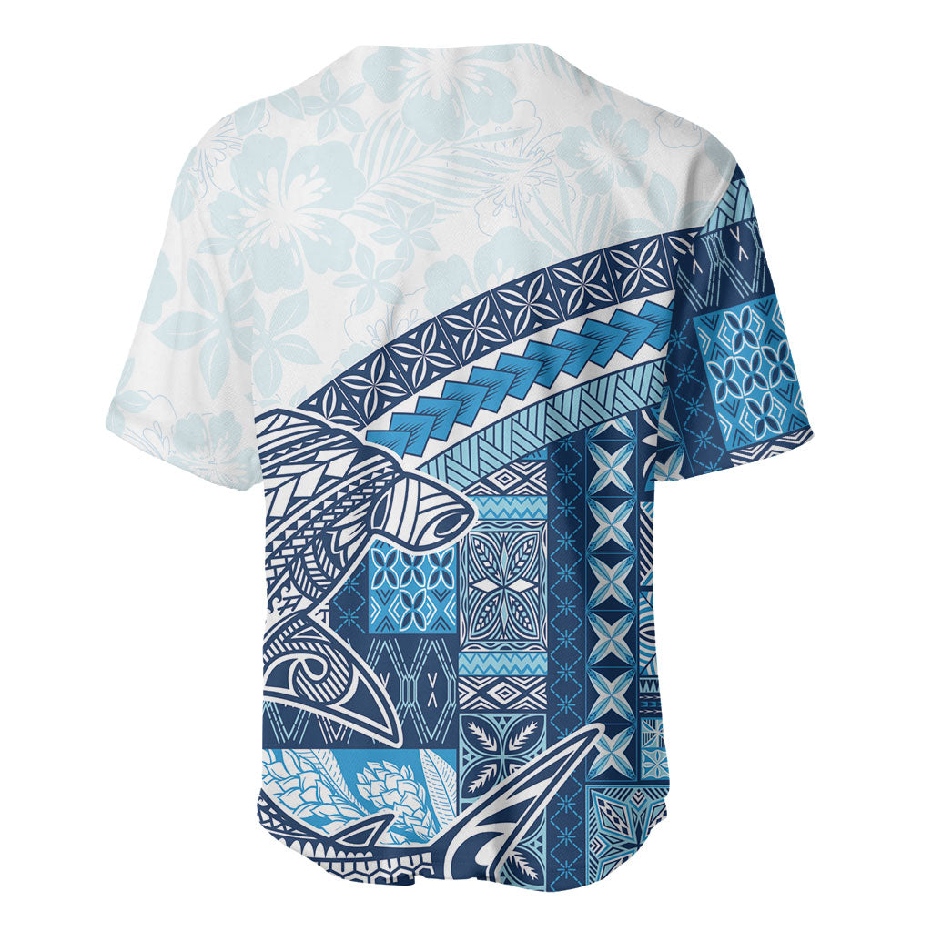 Samoa Mamanu Siapo Royal Blue Baseball Jersey Tatau Malie LT7 - Polynesian Pride