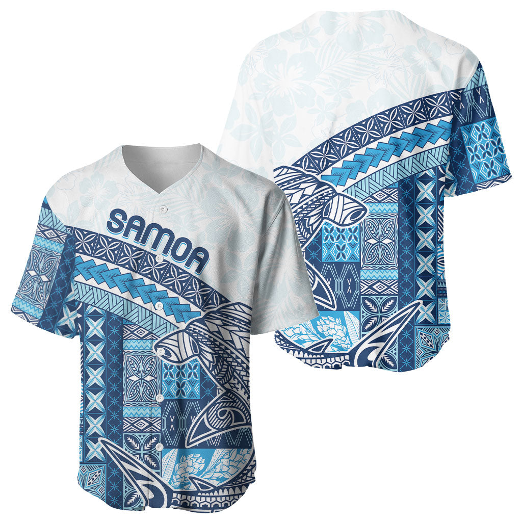 Samoa Mamanu Siapo Royal Blue Baseball Jersey Tatau Malie LT7 - Polynesian Pride