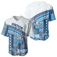 Samoa Mamanu Siapo Royal Blue Baseball Jersey Tatau Malie LT7 - Polynesian Pride